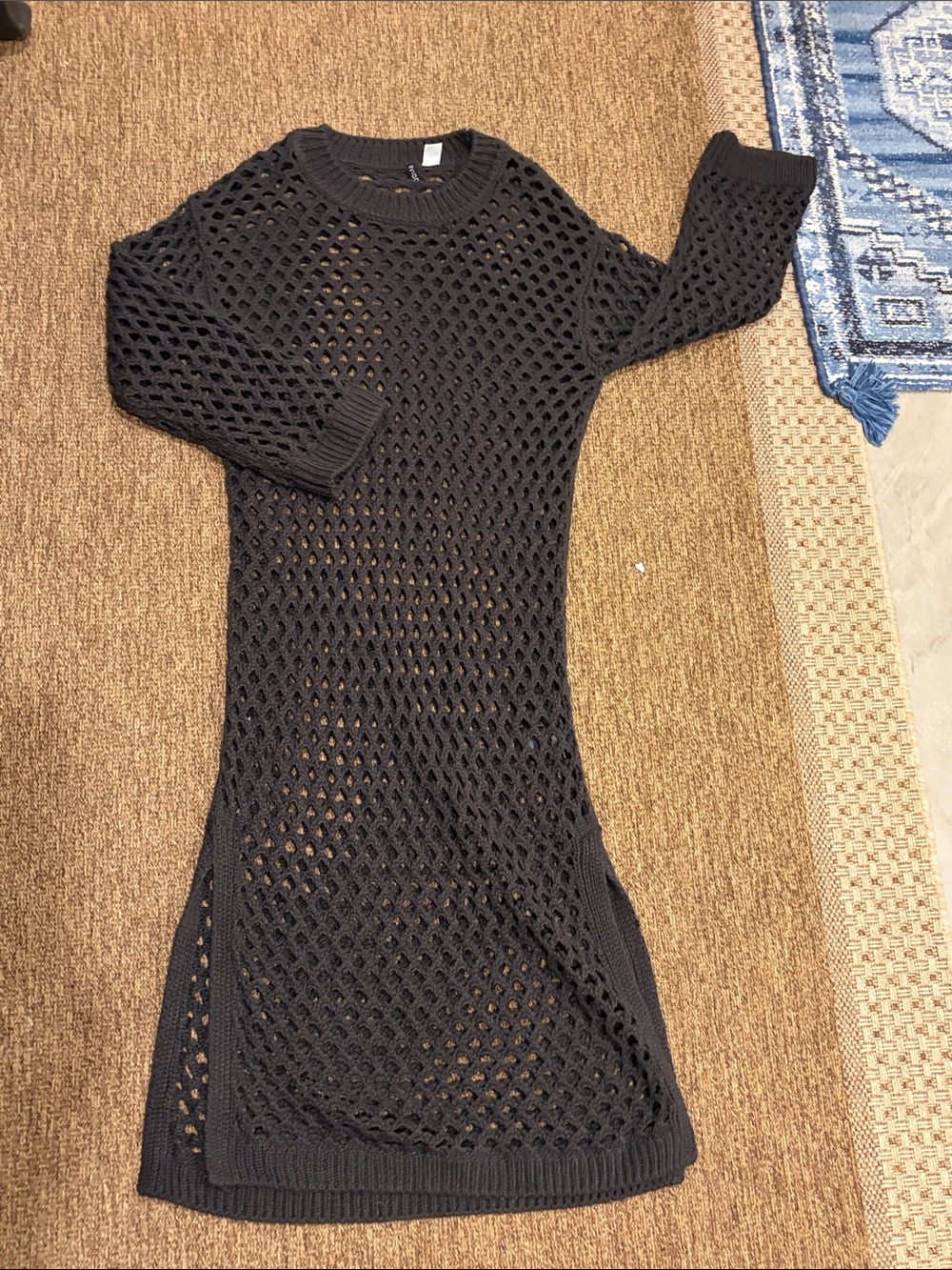 H&M Black Open-Weave Knit Sweater
